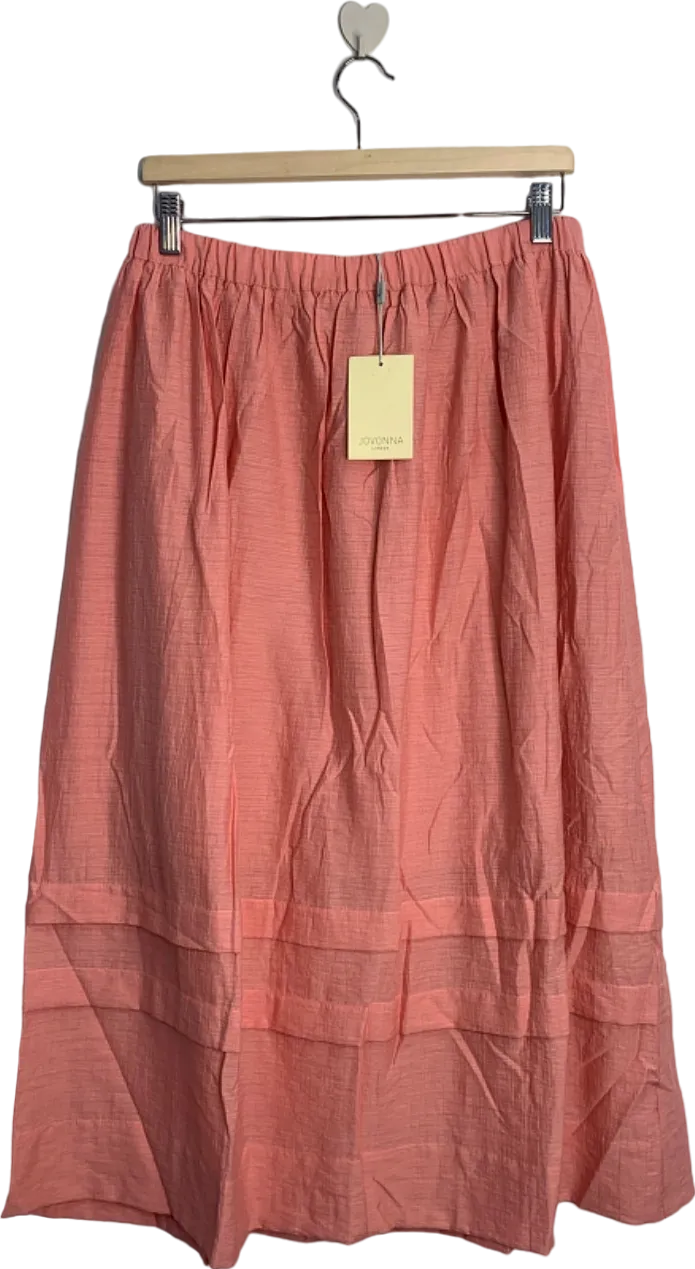 Jovonna Coral AVEENA Pink MIDI Skirt UK L