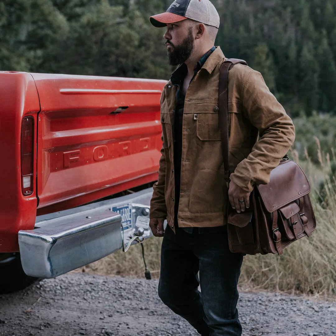 Laramie Waxed Canvas Trucker | Tobacco Tan