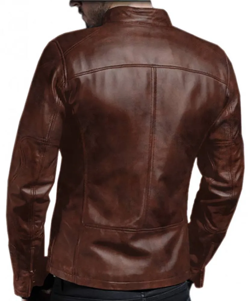 Leather Jackets Hub Mens Genuine Lambskin Leather Jacket (Black, Fencing Jacket) - 1501133