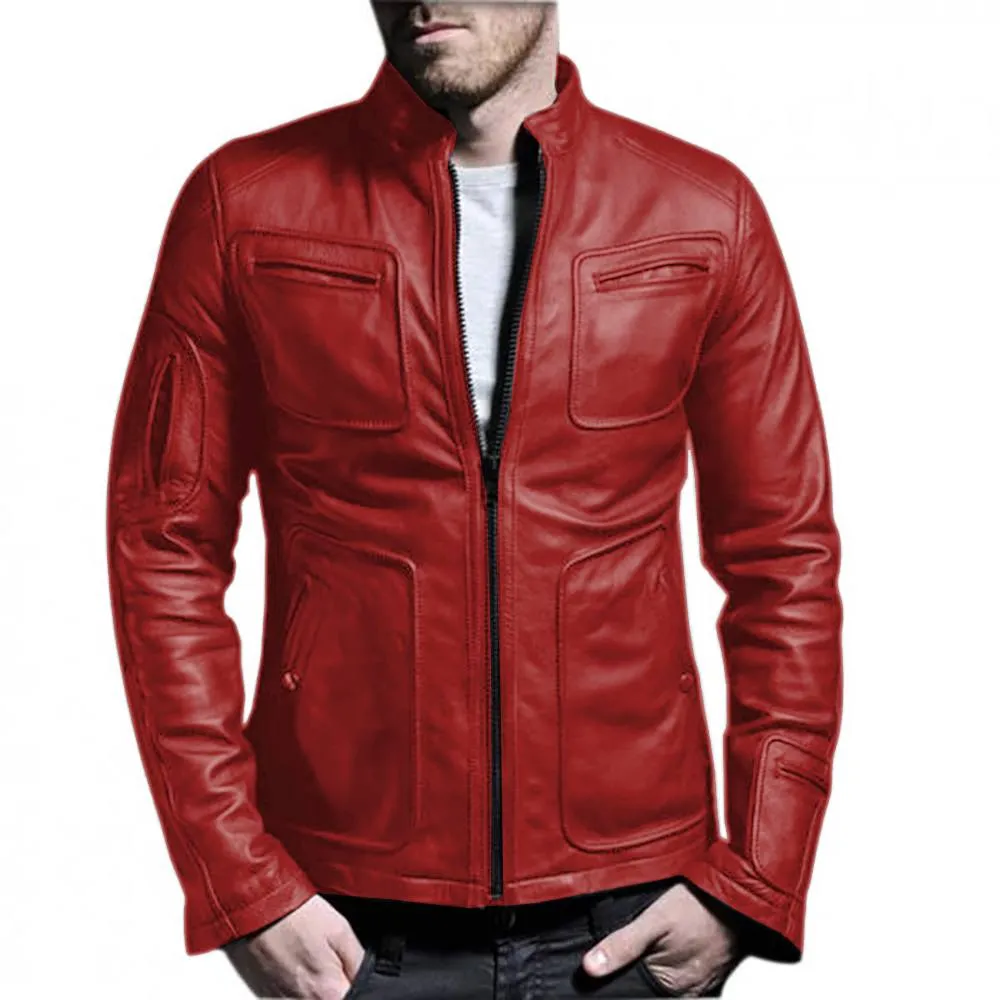 Leather Jackets Hub Mens Genuine Lambskin Leather Jacket (Black, Fencing Jacket) - 1501133