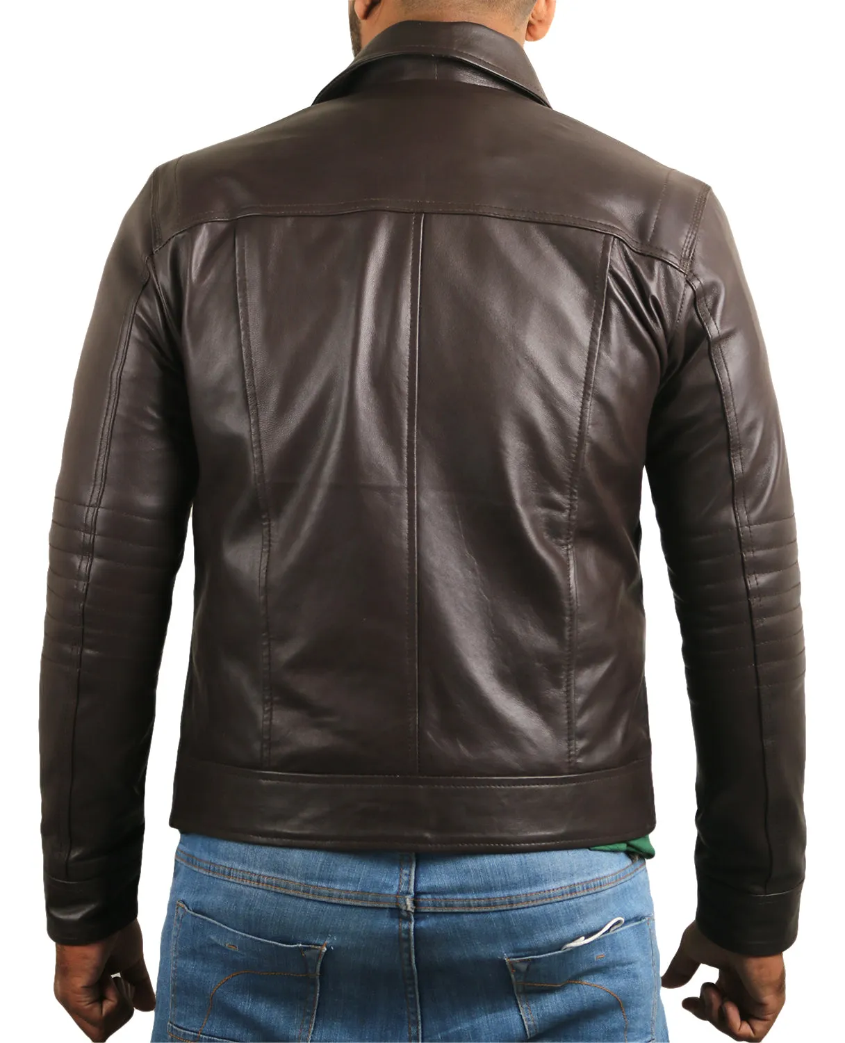 Leather Jackets Hub Mens Genuine Lambskin Leather Jacket (Black, Regal Jacket) - 1501483