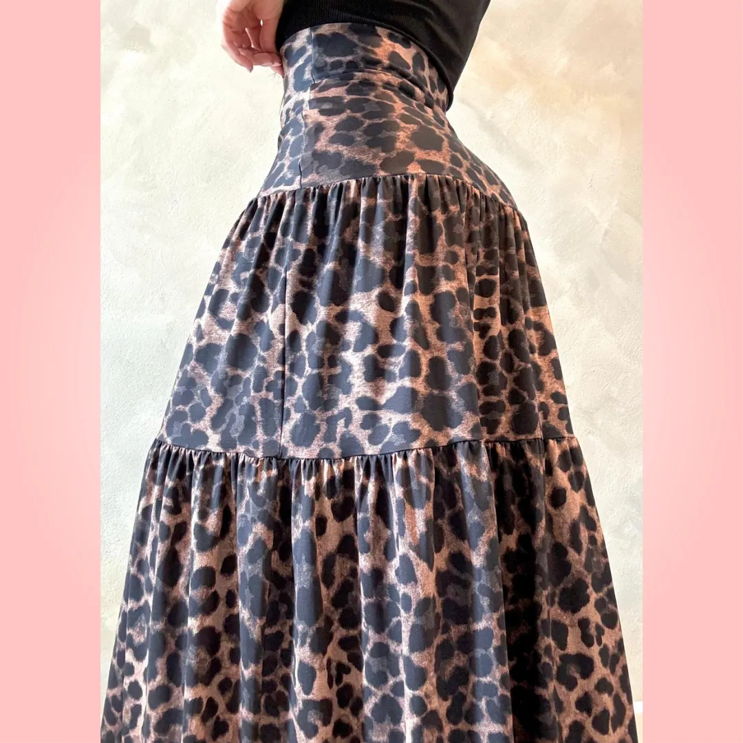 Leopard Maxi Long Skirt