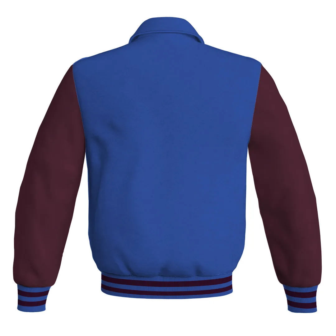 Letterman Varsity Classic Jacket Blue Body and Maroon Leather Sleeves