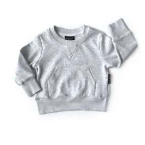 Little Bipsy Pocket Pullover - Light Heather Grey