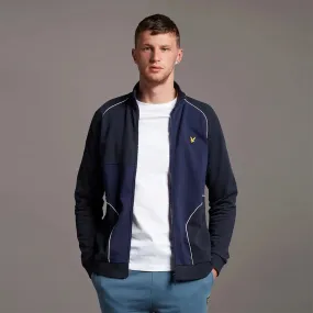 Lyle & Scott Contrast Panel Zip Through - Navy