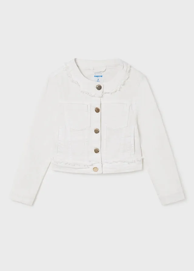 Mayoral 6433 055 - White Twill Jacket