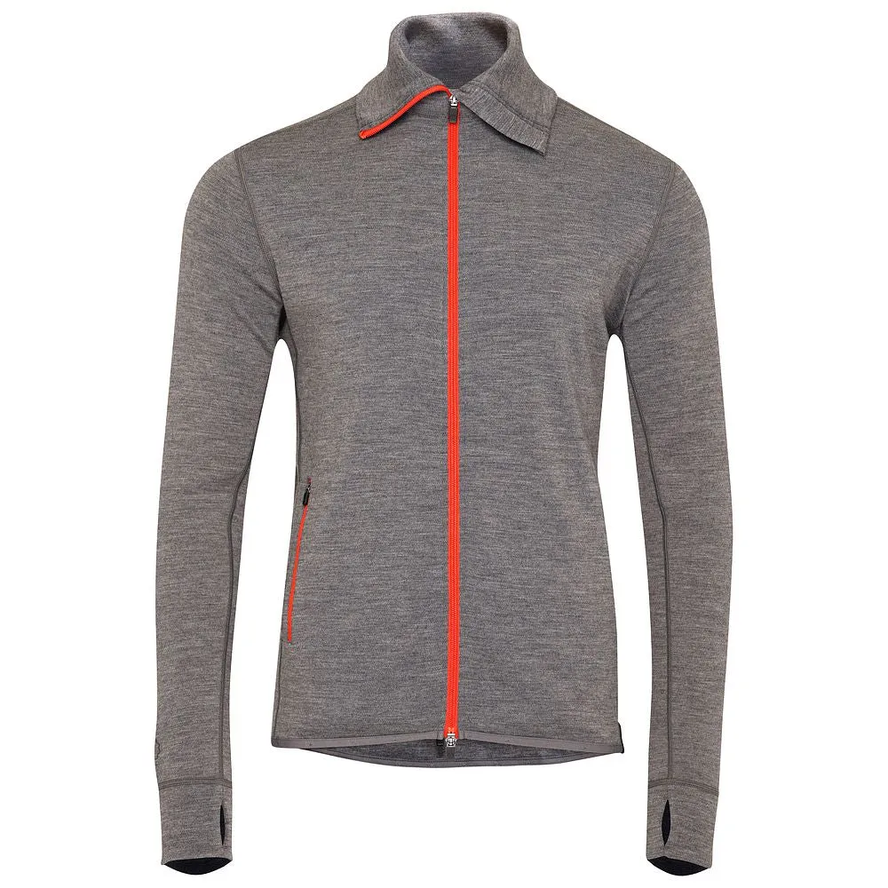 Mens 320 Merino Full Zip (Charcoal/Orange)