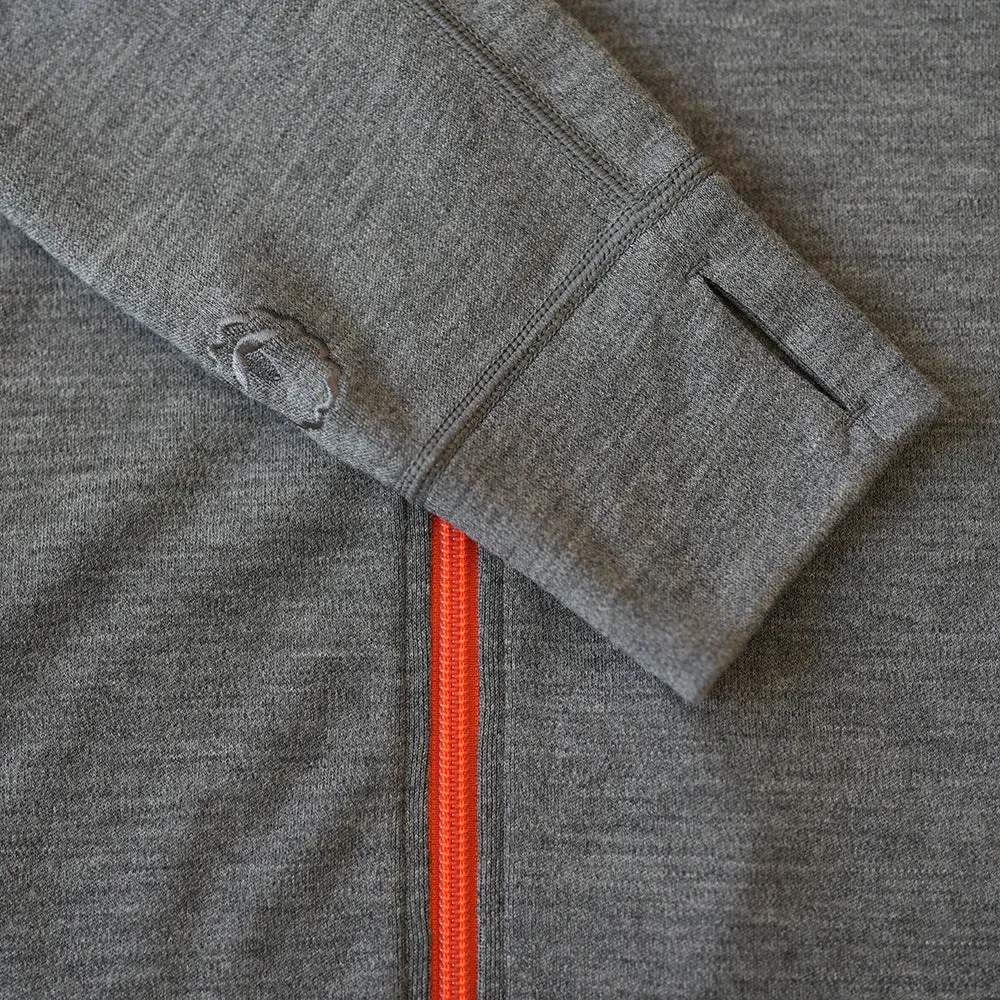 Mens 320 Merino Full Zip (Charcoal/Orange)