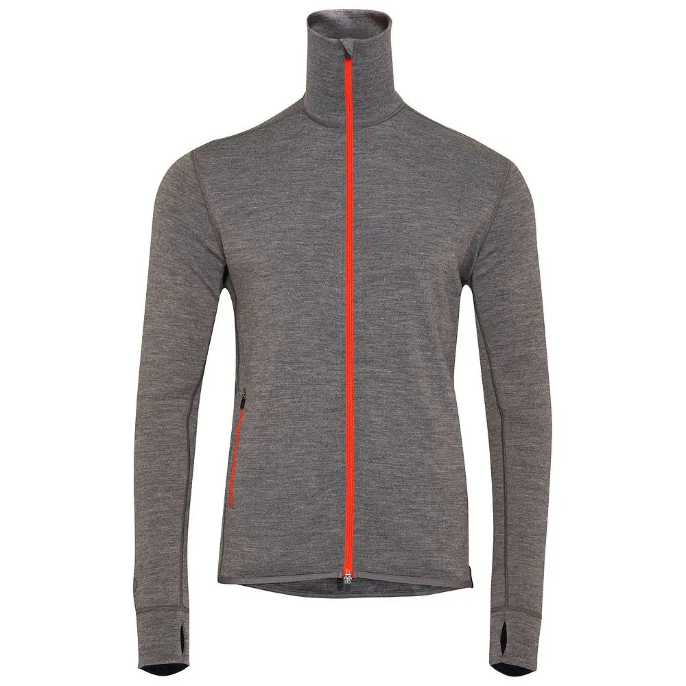 Mens 320 Merino Full Zip (Charcoal/Orange)