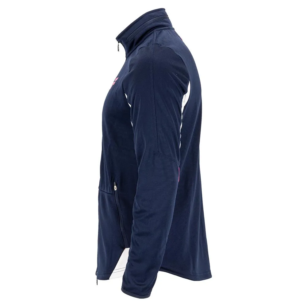 Men`s Bevans Park Off-Court Full Zip Tennis Jacket Fila Navy and White