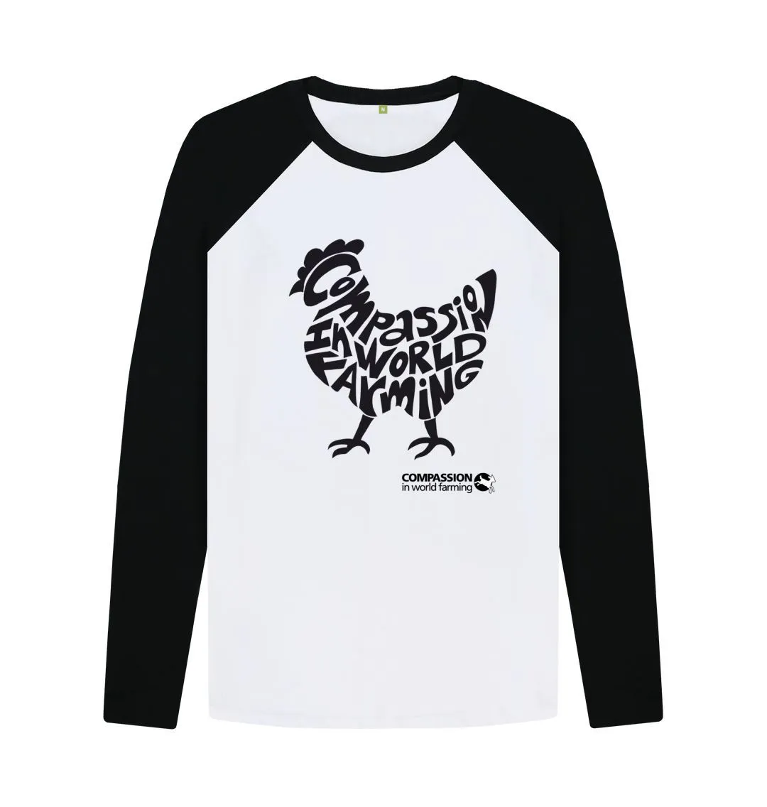 Men's Compassion Chicken Baseball T-Shirt