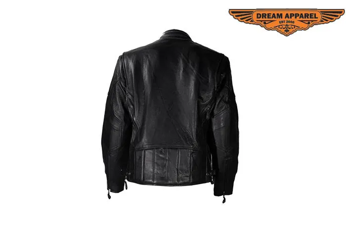 Mens Racer Jacket with Side Zippers