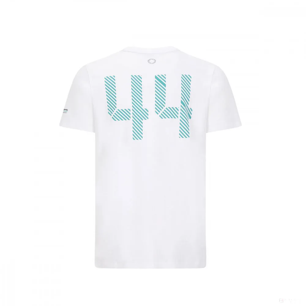 Mercedes T-shirt, Lewis Hamilton #44, White, 2020