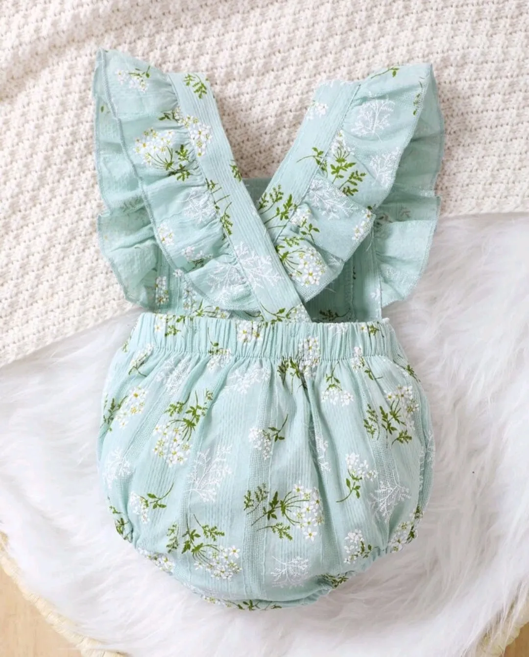 Mint Petite Floral Romper #10001044