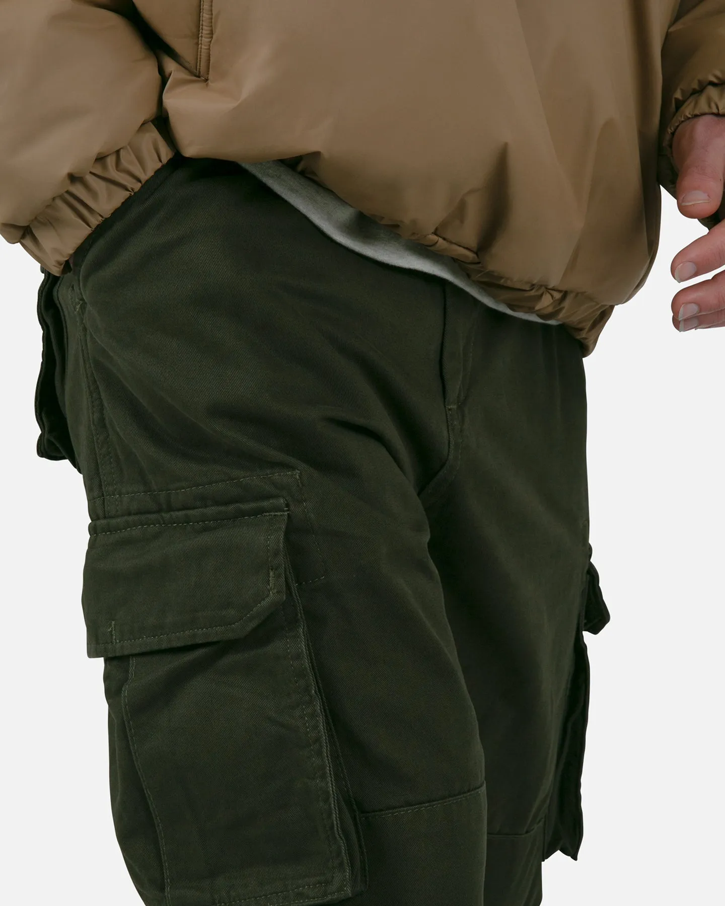 MNML Baggy Double Pocket Cargo Pants Olive