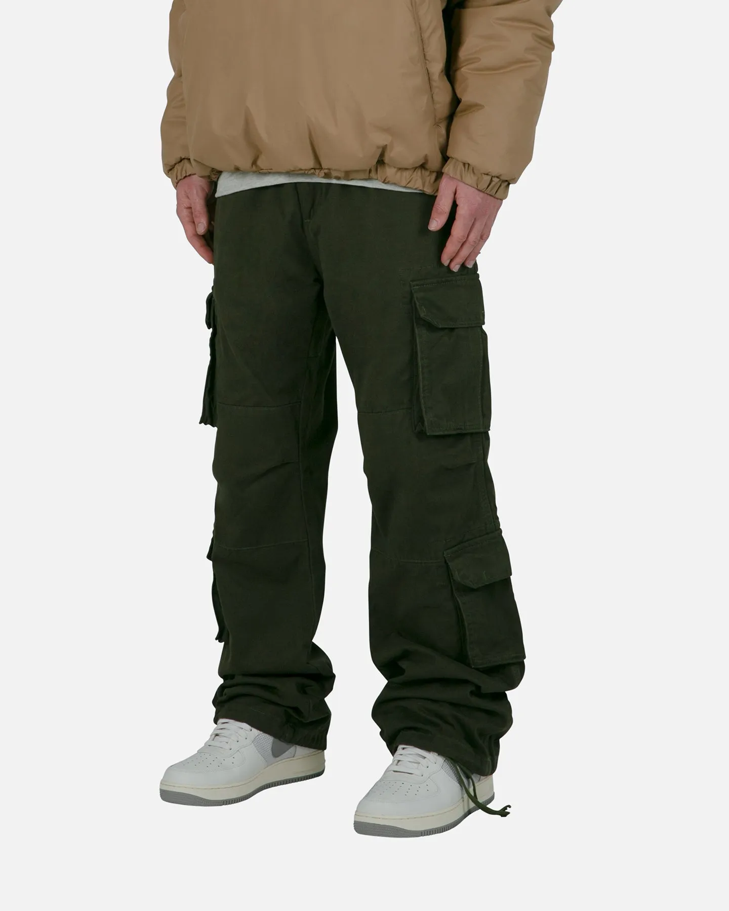 MNML Baggy Double Pocket Cargo Pants Olive