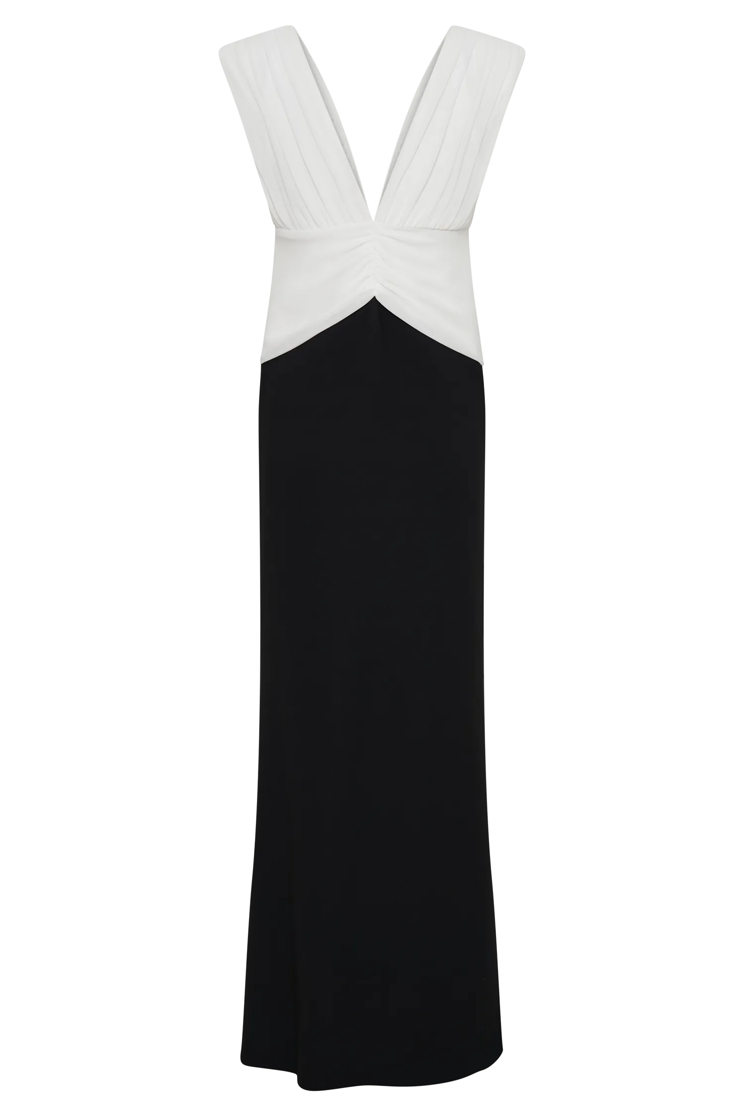 Monique Contrast Maxi Dress - Black