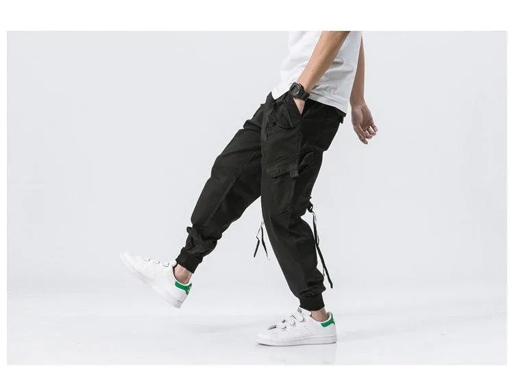 Multi-Pocket Cargo Trousers w/ Straps