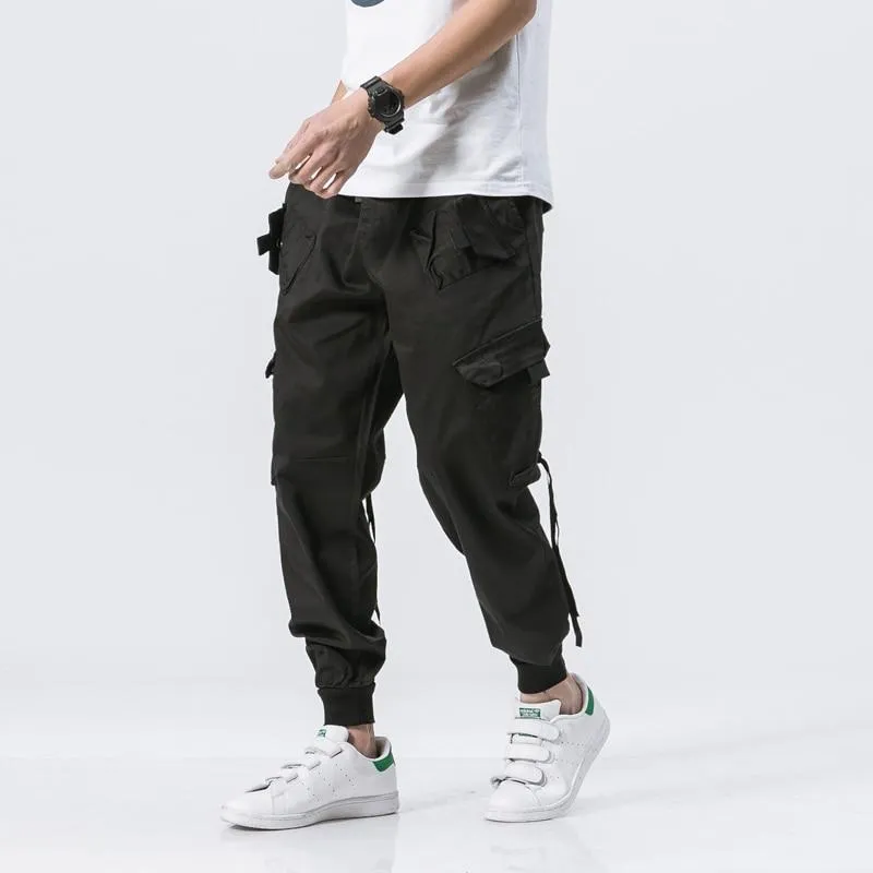 Multi-Pocket Cargo Trousers w/ Straps