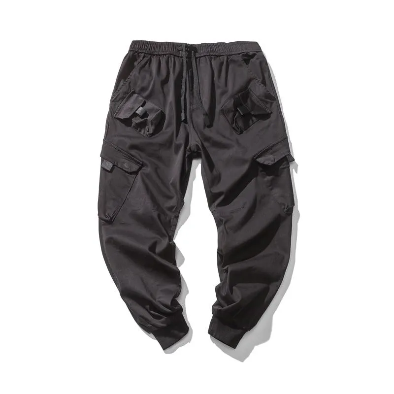 Multi-Pocket Cargo Trousers w/ Straps