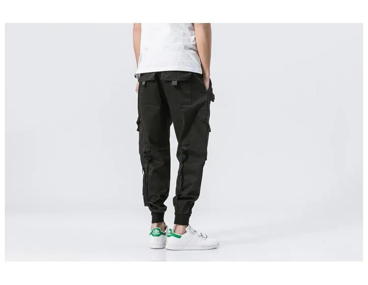 Multi-Pocket Cargo Trousers w/ Straps