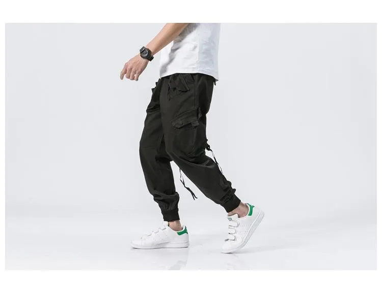 Multi-Pocket Cargo Trousers w/ Straps