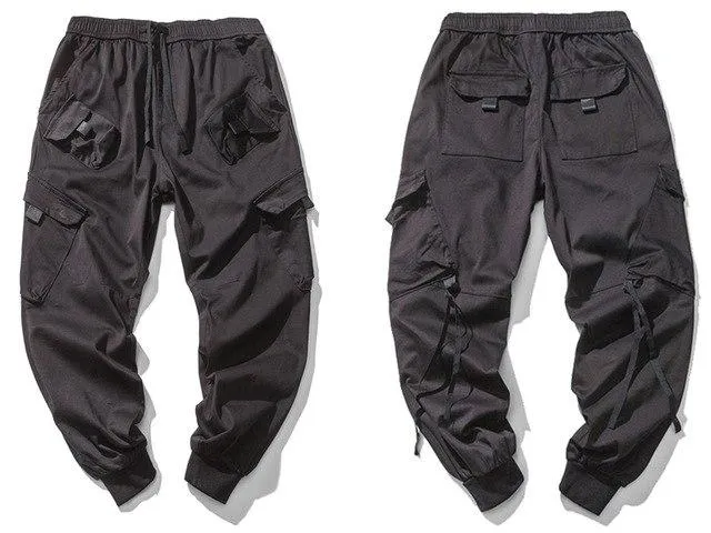 Multi-Pocket Cargo Trousers w/ Straps