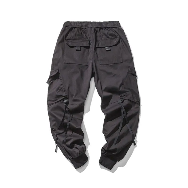 Multi-Pocket Cargo Trousers w/ Straps