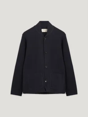 Navy Single Breasted Driving Jacket