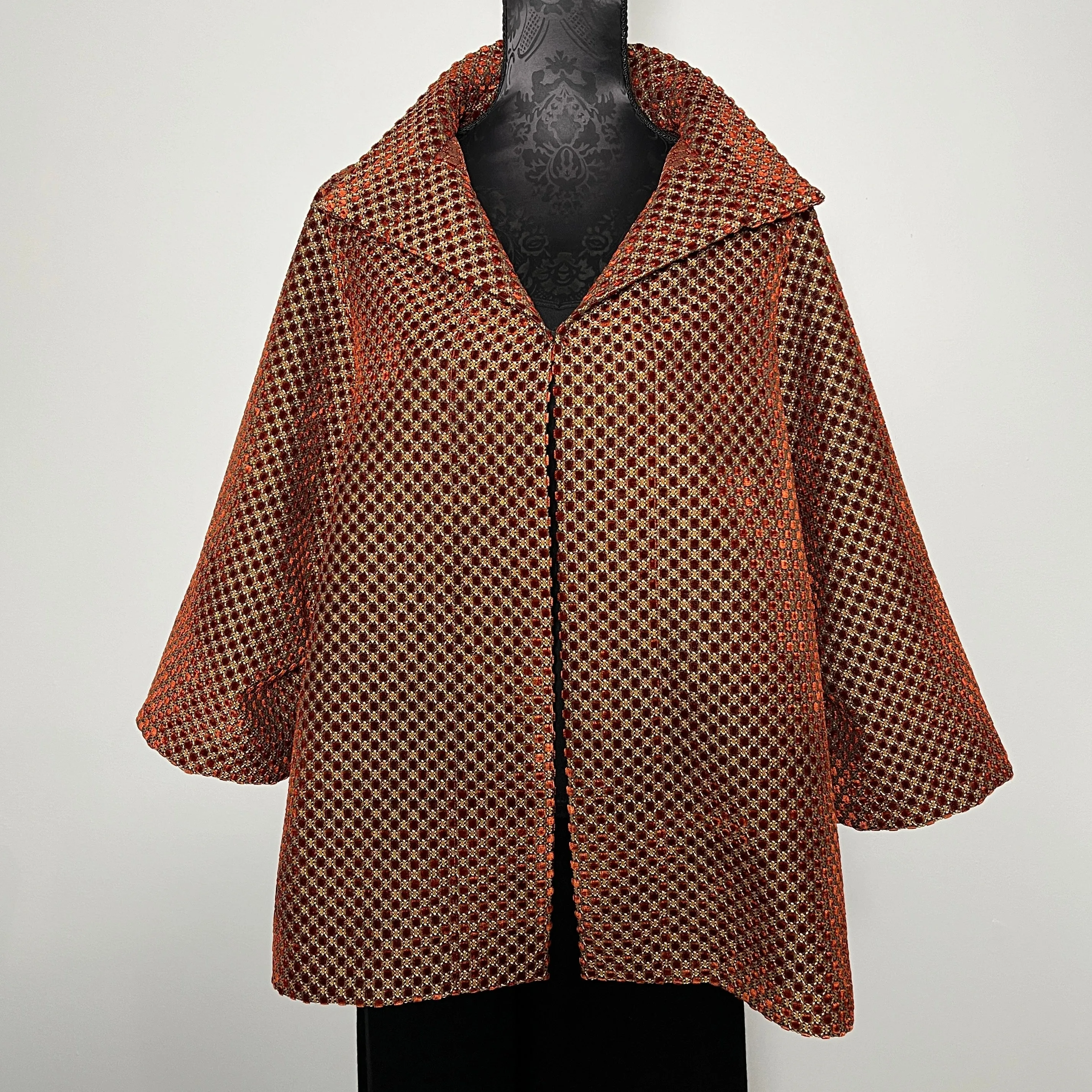 One Of A Kind Swing Coat - Winter auburn velvet