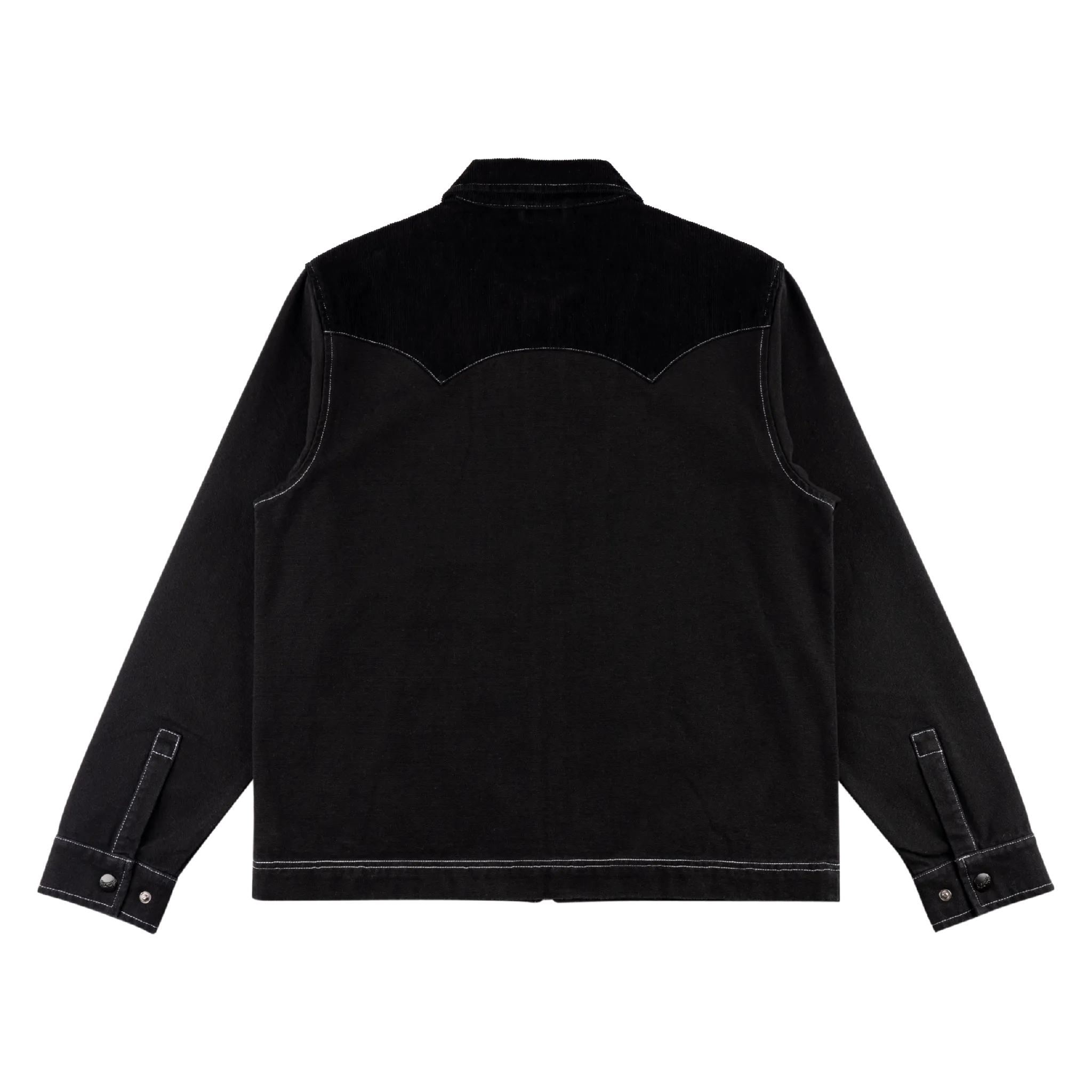 Outlaw Western Yoke Canvas Jacket - Black