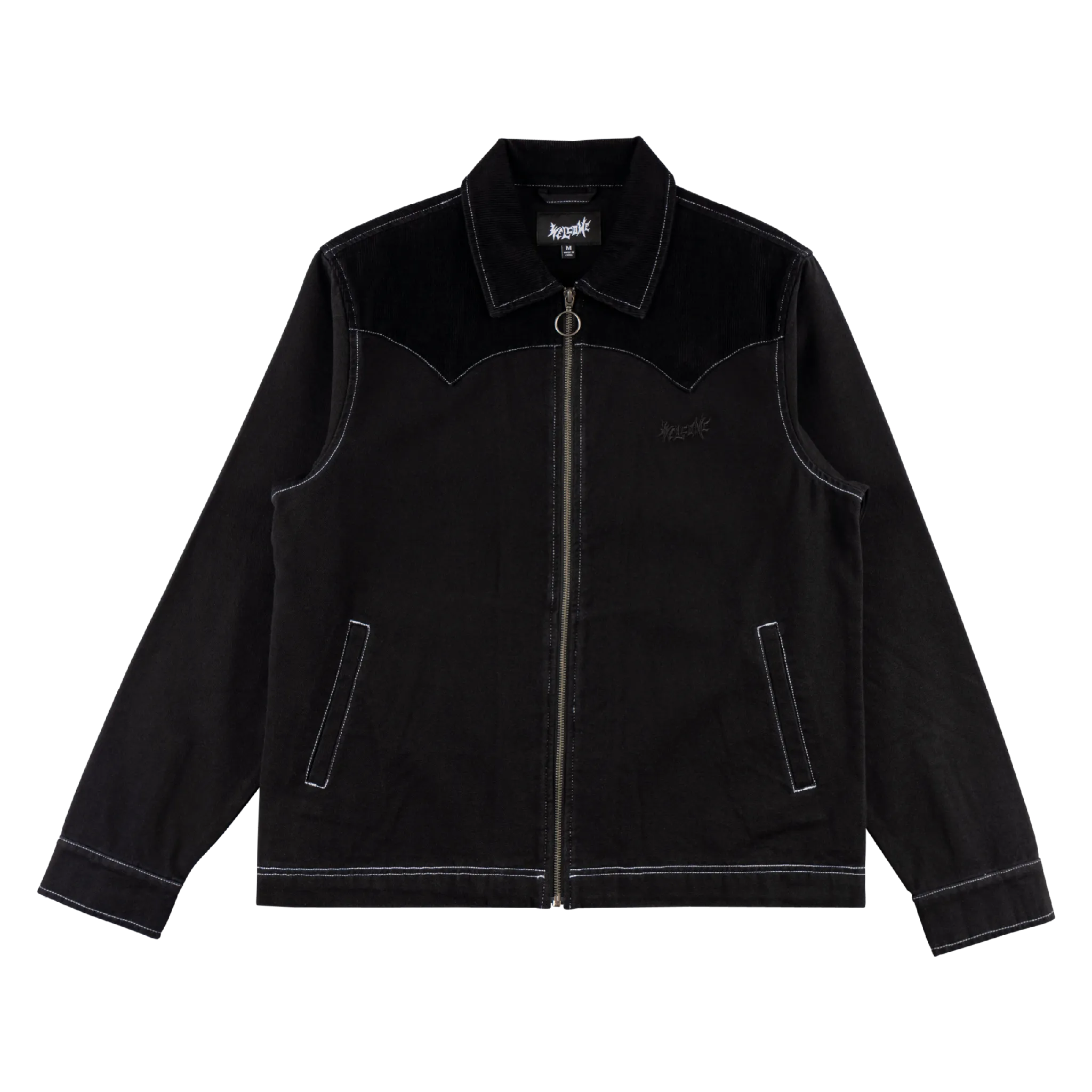 Outlaw Western Yoke Canvas Jacket - Black