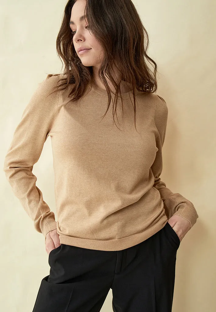 PCTana Knit Pullover - Warm Sand Melange