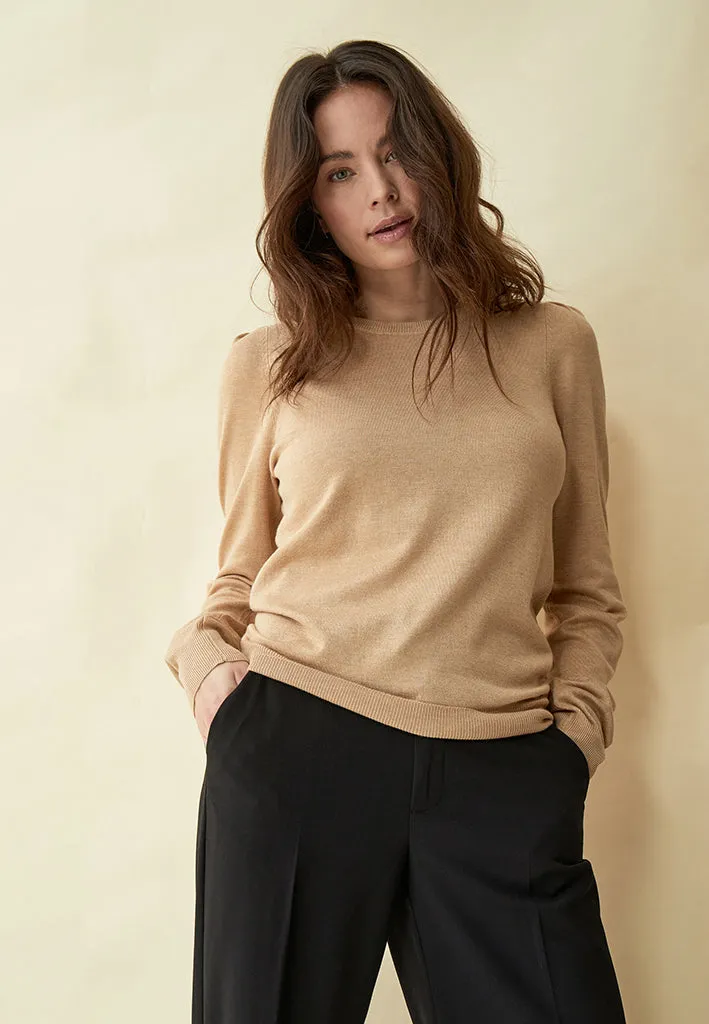 PCTana Knit Pullover - Warm Sand Melange