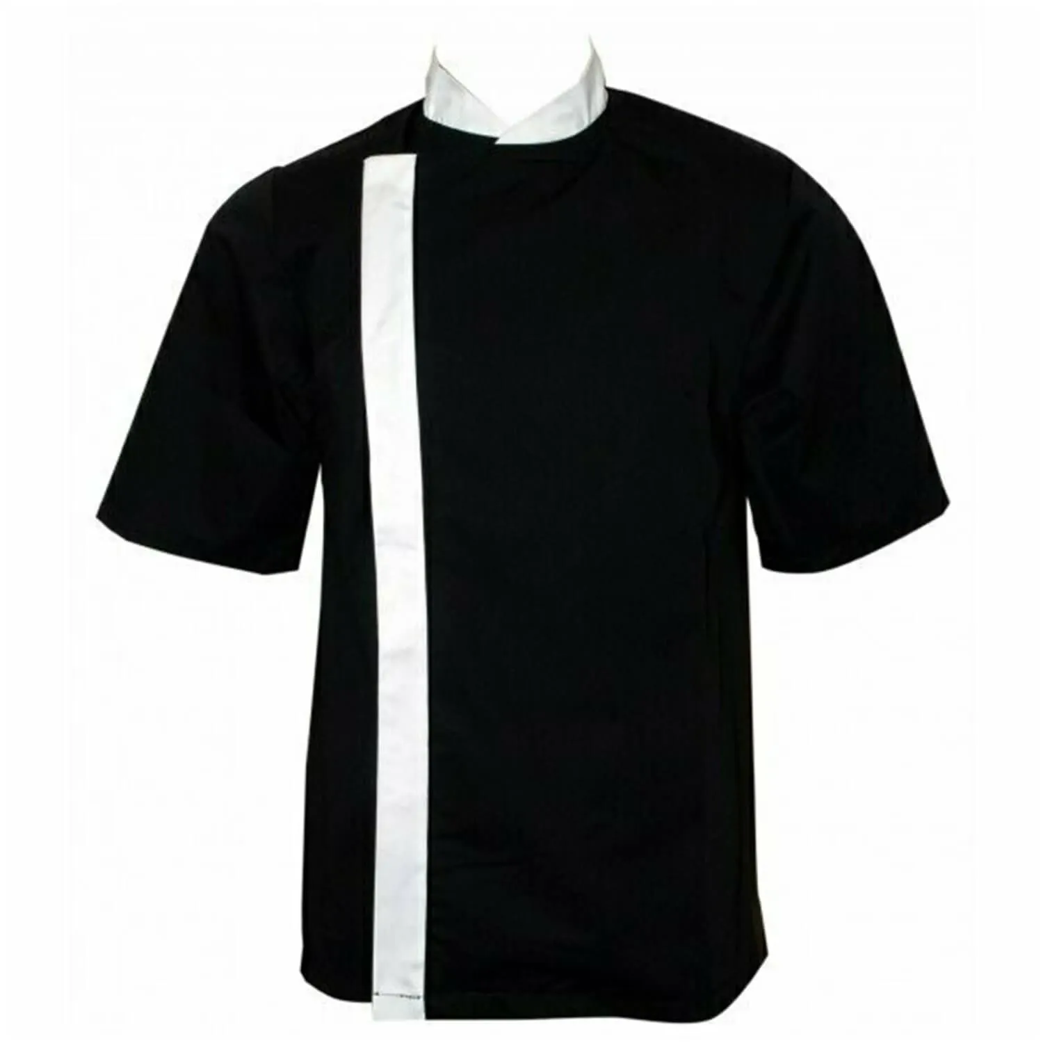 Pegasus Chefwear Black Short Sleeve Chef Jackets with White Stripe