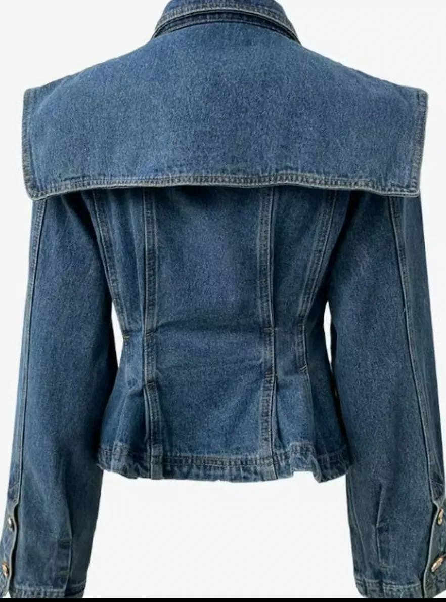 Peplum Denim Jacket