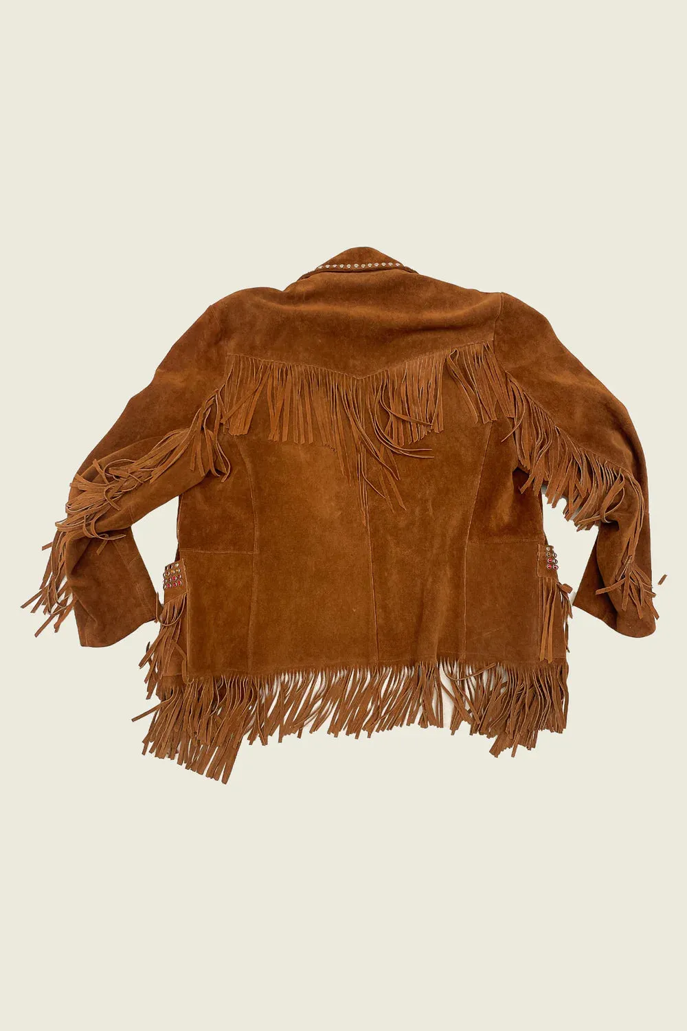 PHIPPS STUDDED FRINGE JACKET - L