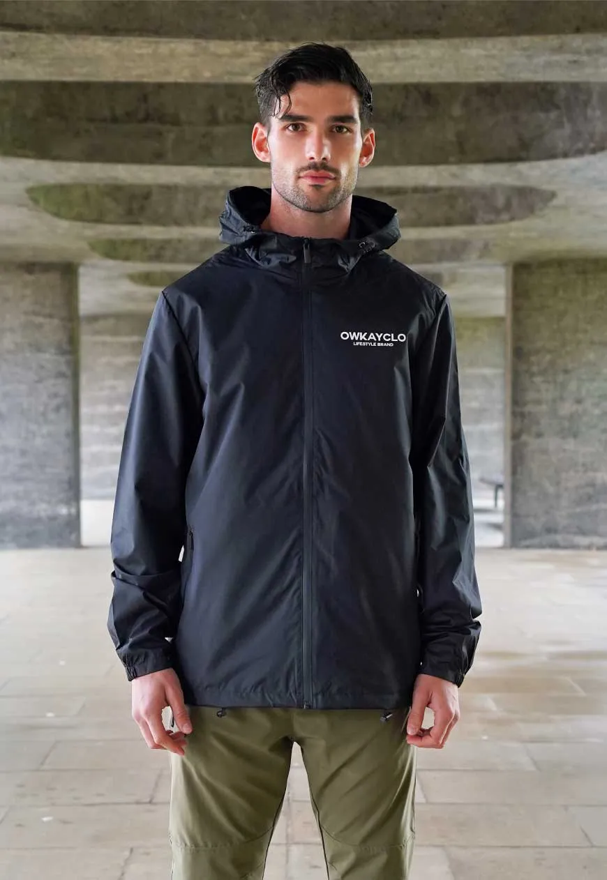 RAIN JACKET BRAND - BLACK