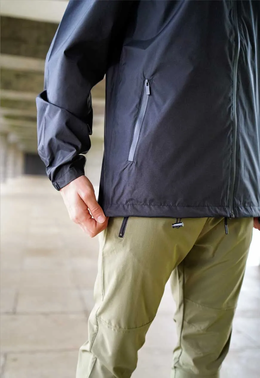 RAIN JACKET BRAND - BLACK