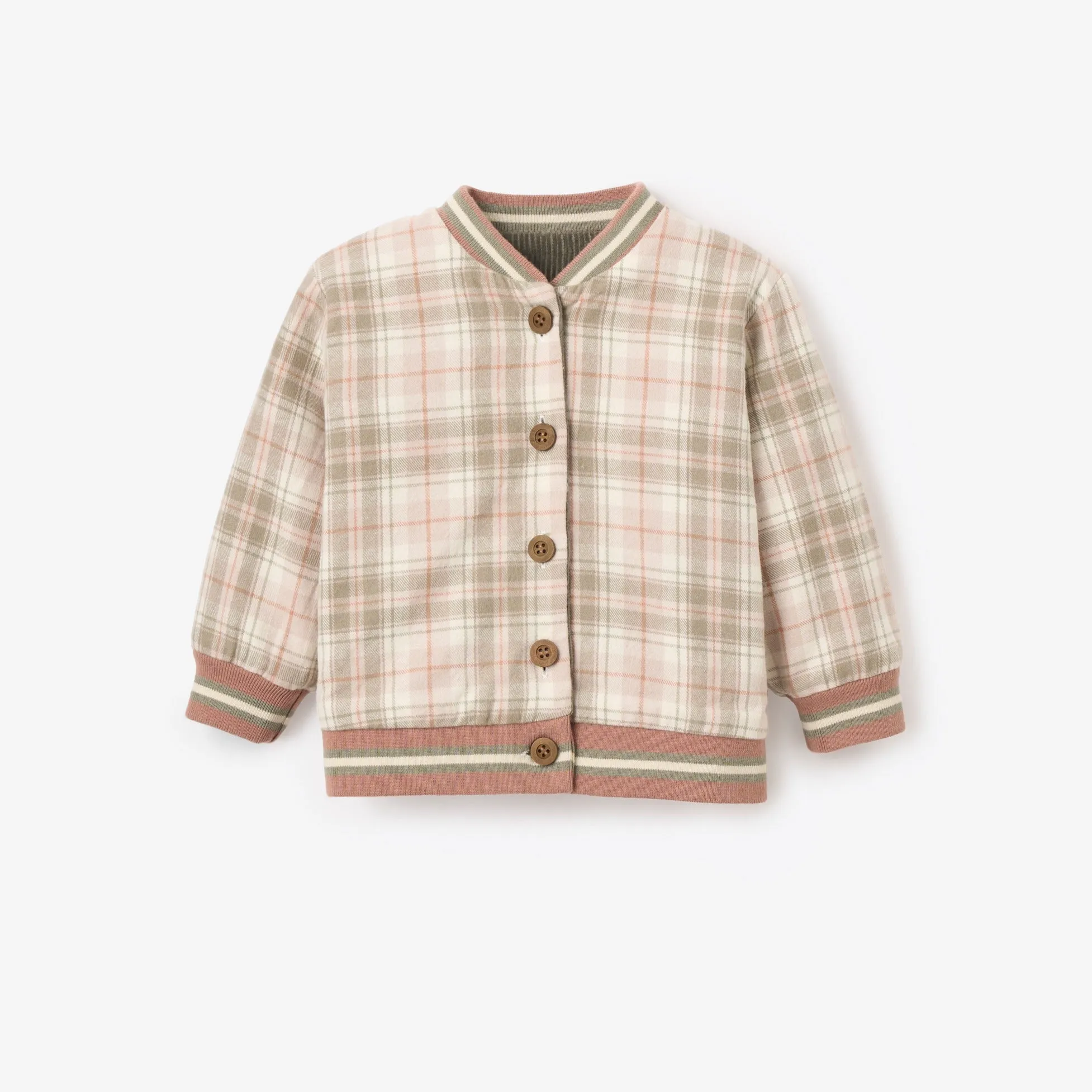 Reversible Dinosaur Corduroy/Plaid Varsity Jacket