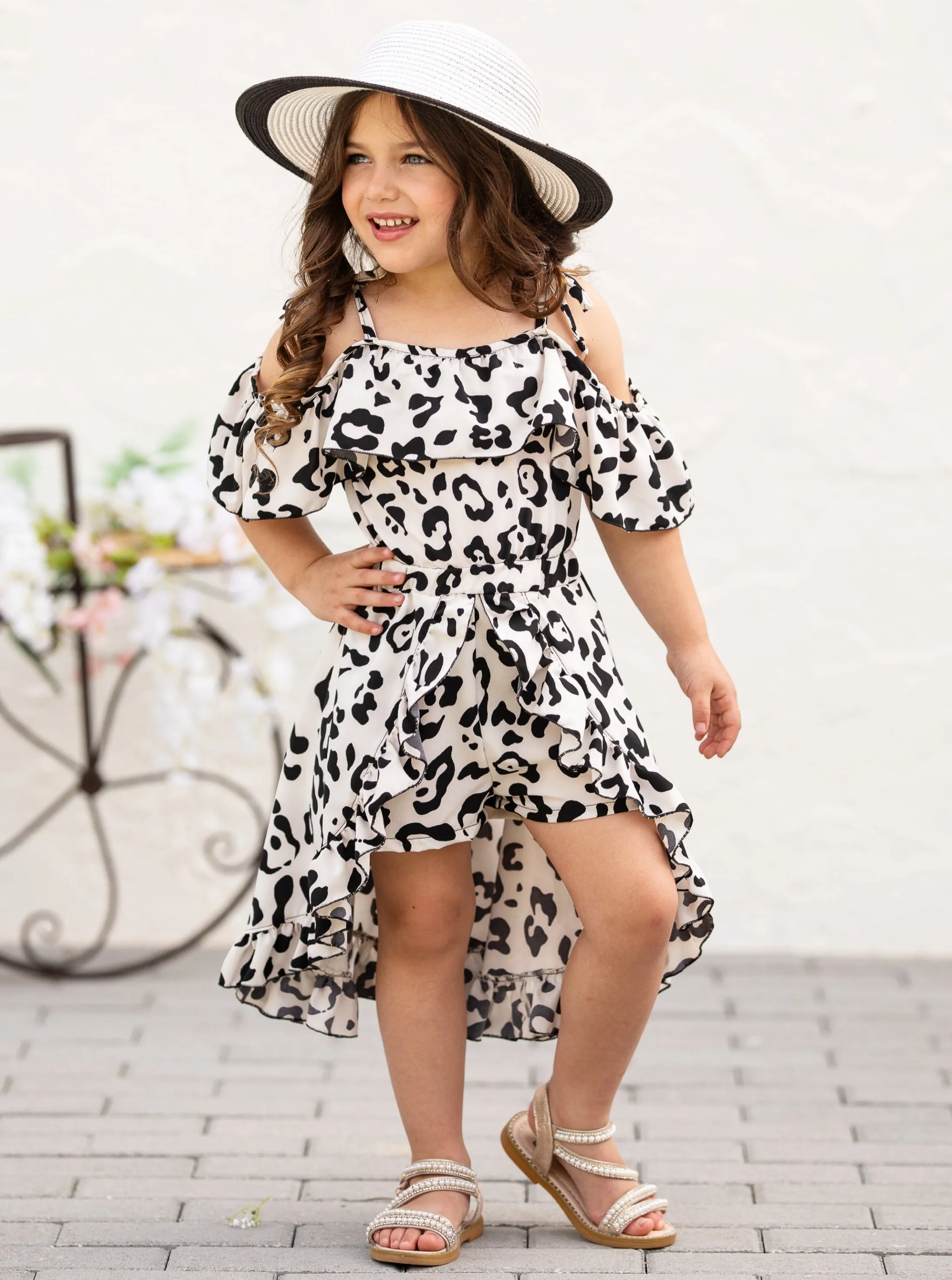 Roaring For Spring Leopard Print Romper Dress