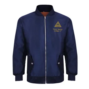 Royal Arch Chapter Jacket - Nylon Blue Color With Gold Embroidery