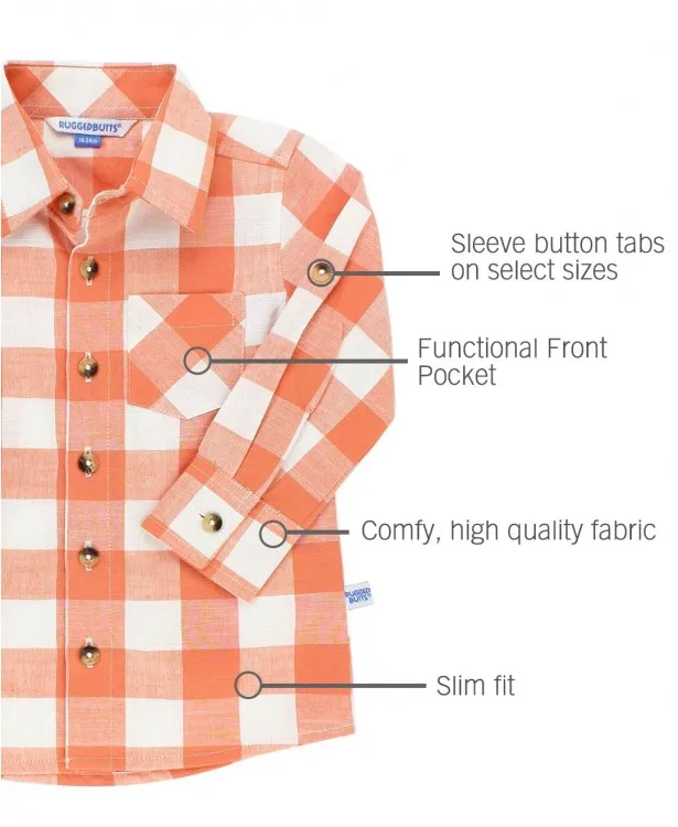 Rugged Butts-Cider Plaid Button Down Shirt