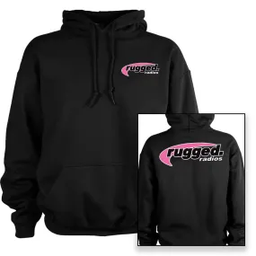 Rugged Radios PINK Pullover Hoodie - Black