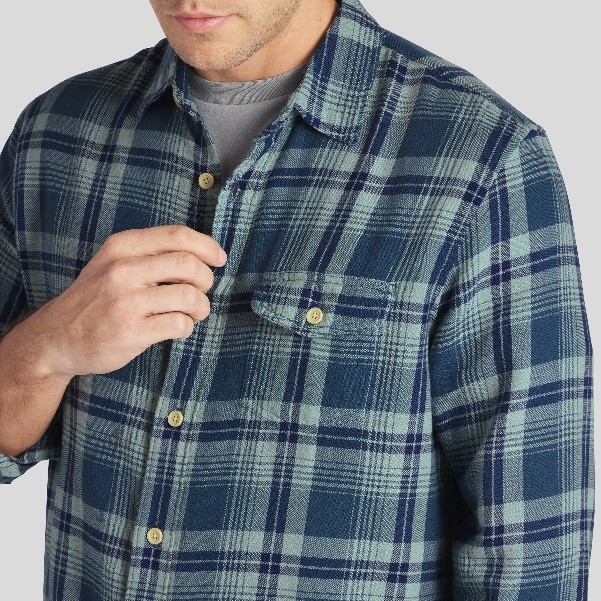 Rugged Twill Shirt - Abyss Plaid