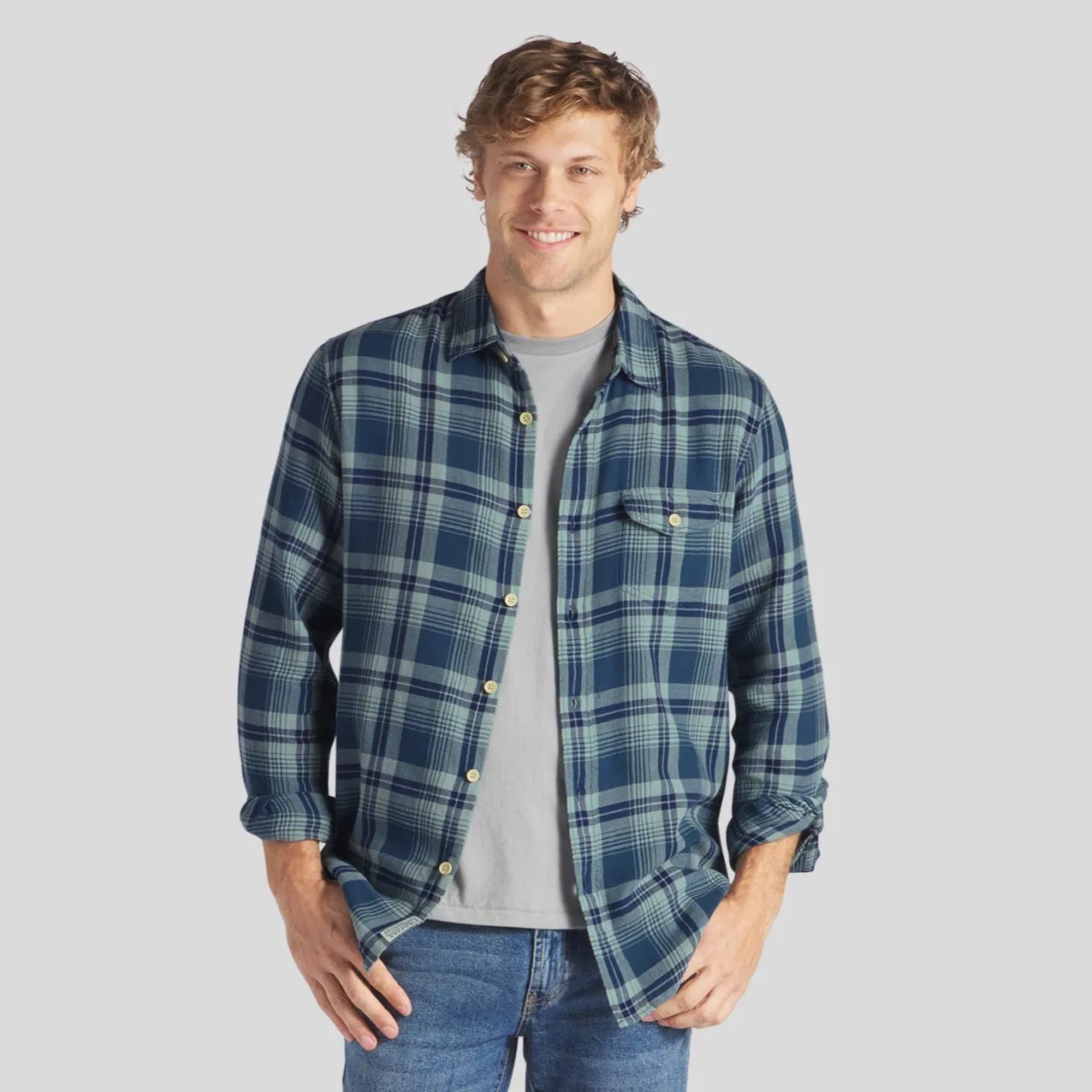 Rugged Twill Shirt - Abyss Plaid