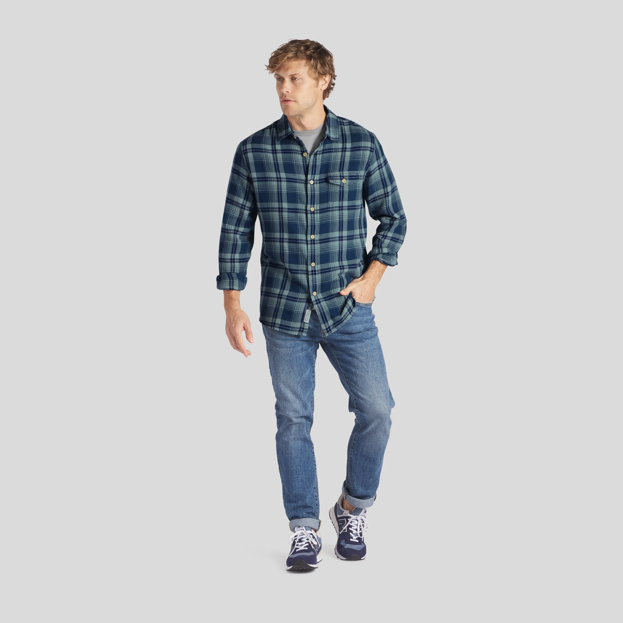 Rugged Twill Shirt - Abyss Plaid