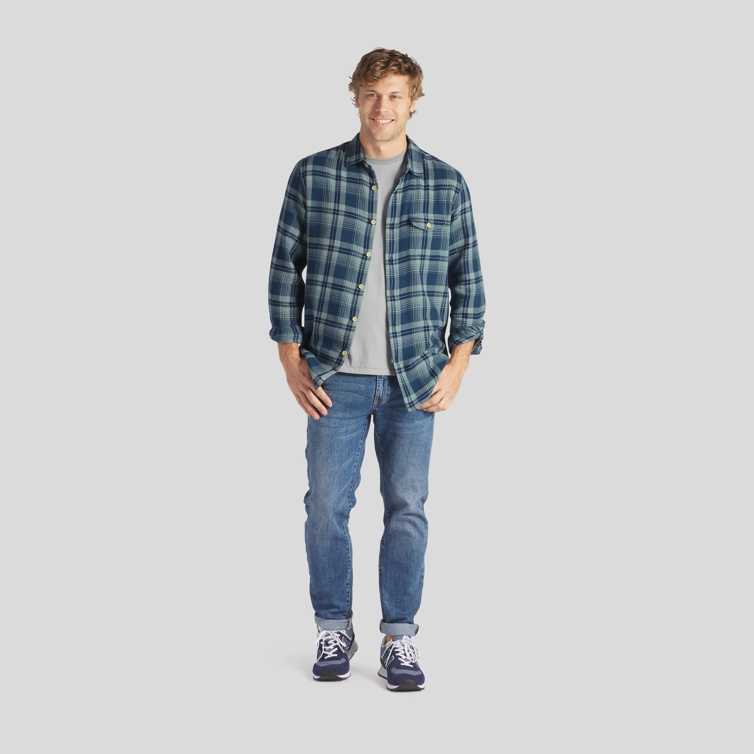 Rugged Twill Shirt - Abyss Plaid