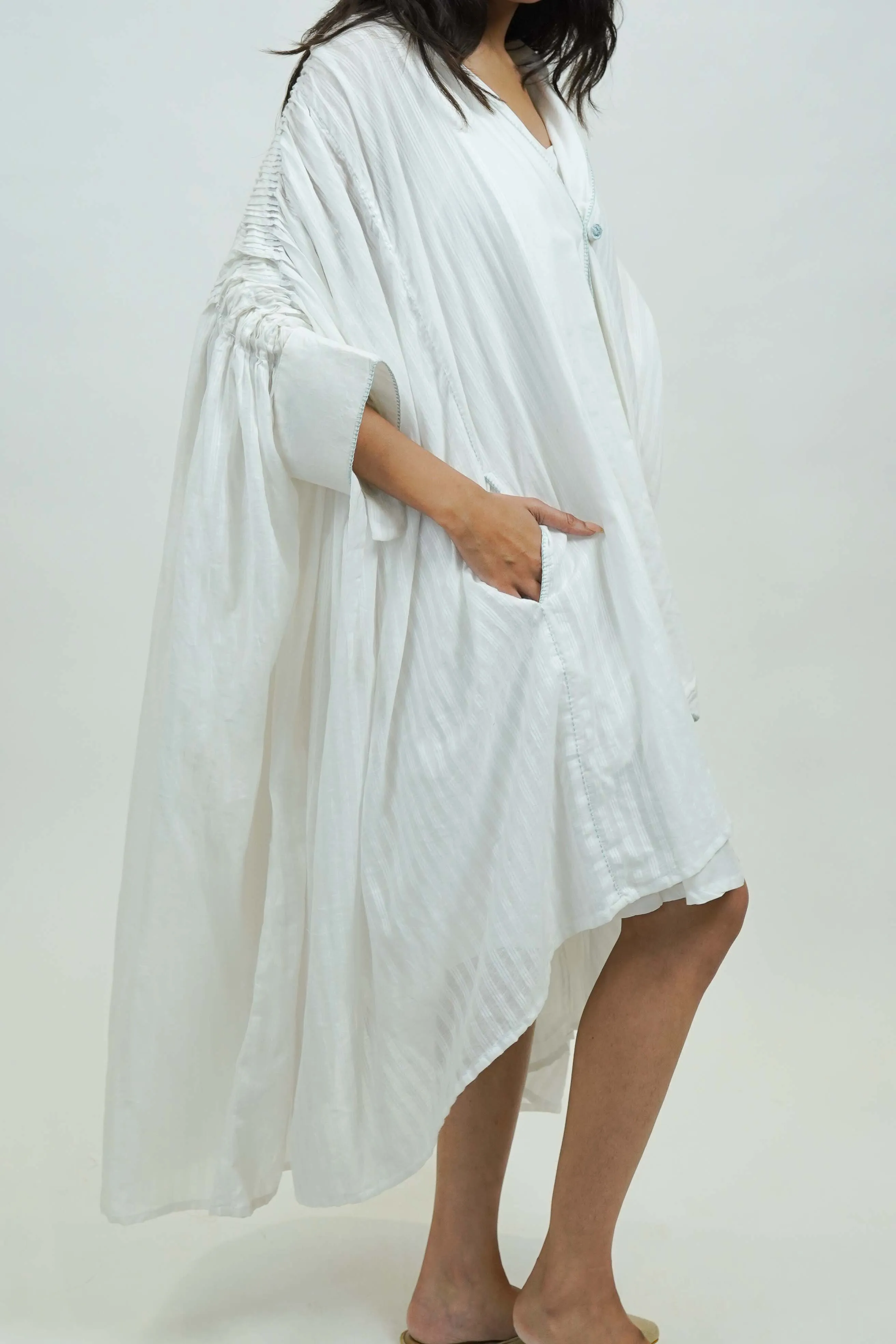 S0016 - White Cotton Shrug