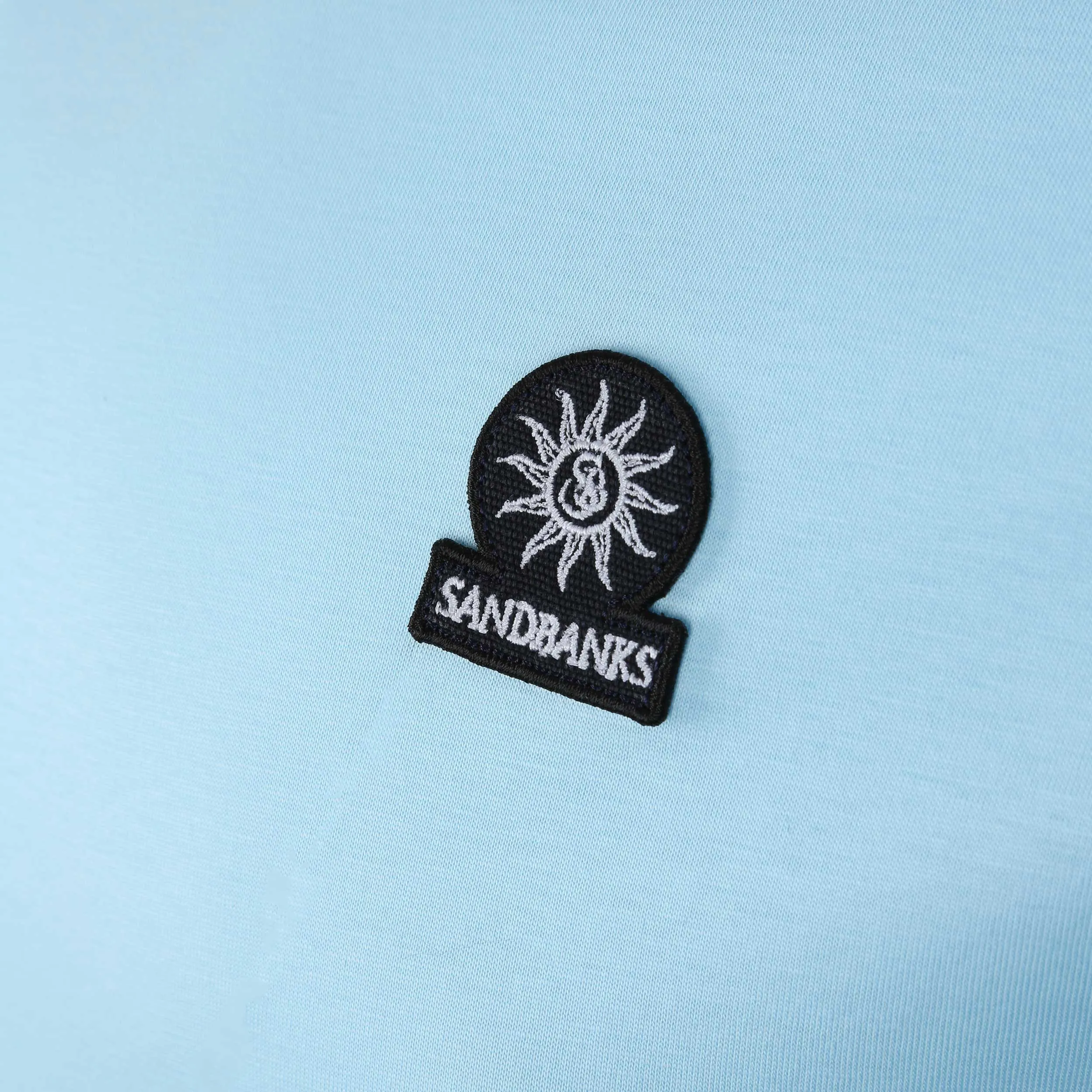 Sandbanks Badge Logo T Shirt in Crystal Blue